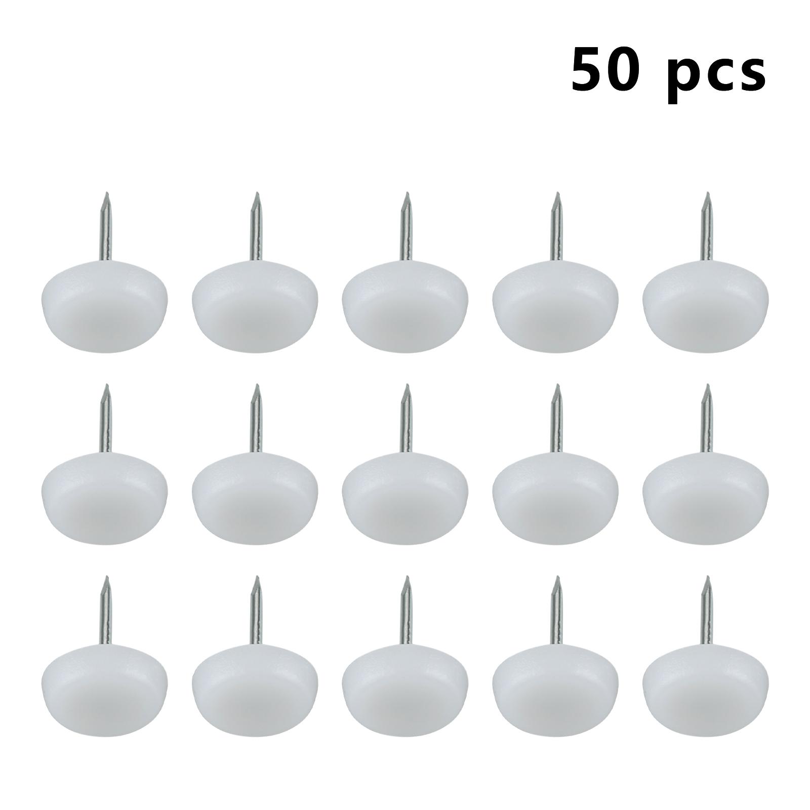 

50Pcs 14/18/20mm Table Chair Leg Slider Glide Pads Nail-On Feet Pads Anti Slip Furniture Foot Mats Wooden Chair Legs Protector