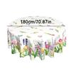 Floral Table Cloth 70 Inch Washable Fabric Spring Decor Circle Easter Tablecloths Protector for Home Farmhouse Apartment Hotel