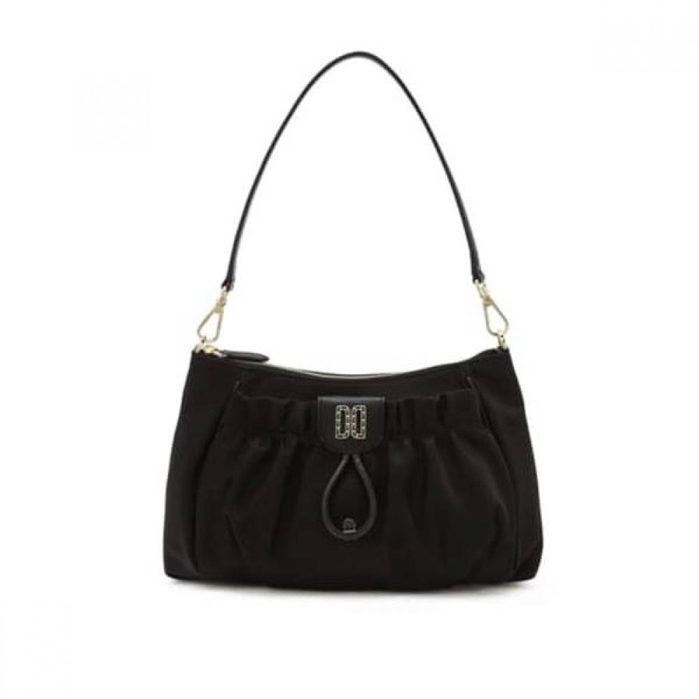 Daks Black Dd Decoration Shirring Point Nylon Shoulder Bag Dcba6f347bk
