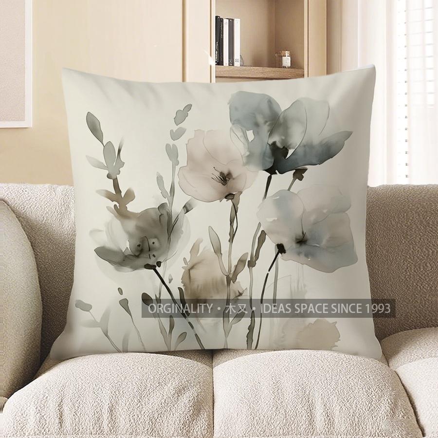 Home Decor Abstract Floral Pattern Throw Pillow Cover Pattern Cushion Cover Suitable For Sofa Bedroom Car Pillow Cover