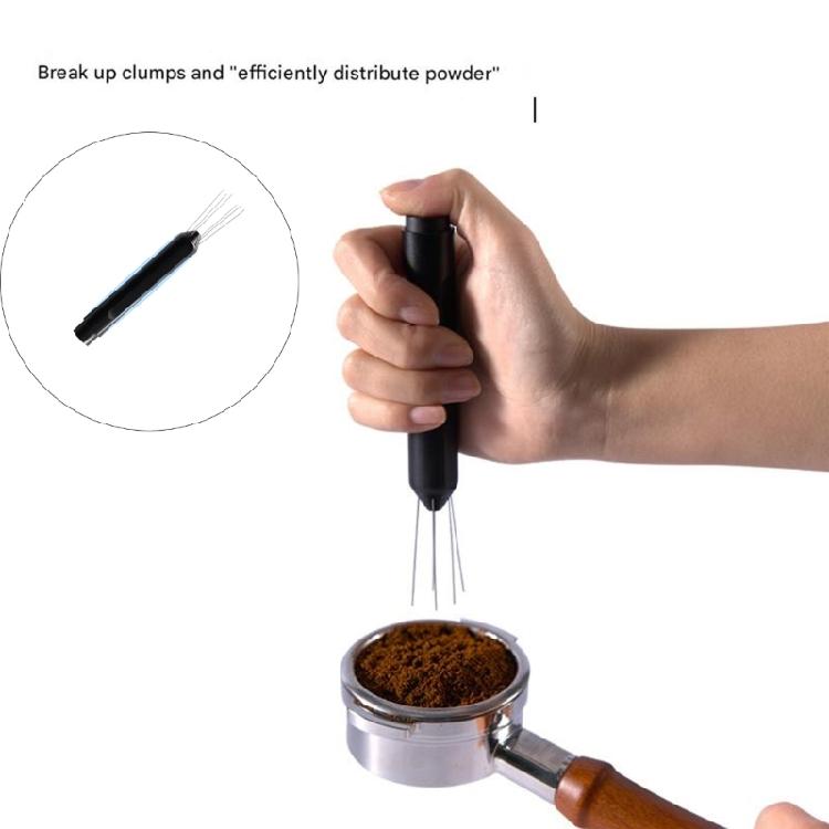 Multipurpose Retractable Stainless Steel Coffee Sprinkler for Travel and Home Espresso Coffee Stirrer With Base
