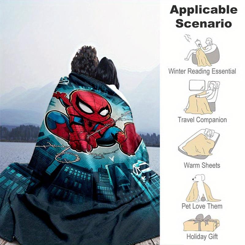 1pc Spider-Man (15)d Printing Blanket - Soft, All-Season Throw for Living Room, Bedroom,Personalized Gift with Adorable Cartoon Design