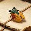 Zinc Zinc Alloy Cicada Brooch Chinese Style Enamel Brooch New Insect Lapel Pin  Suit