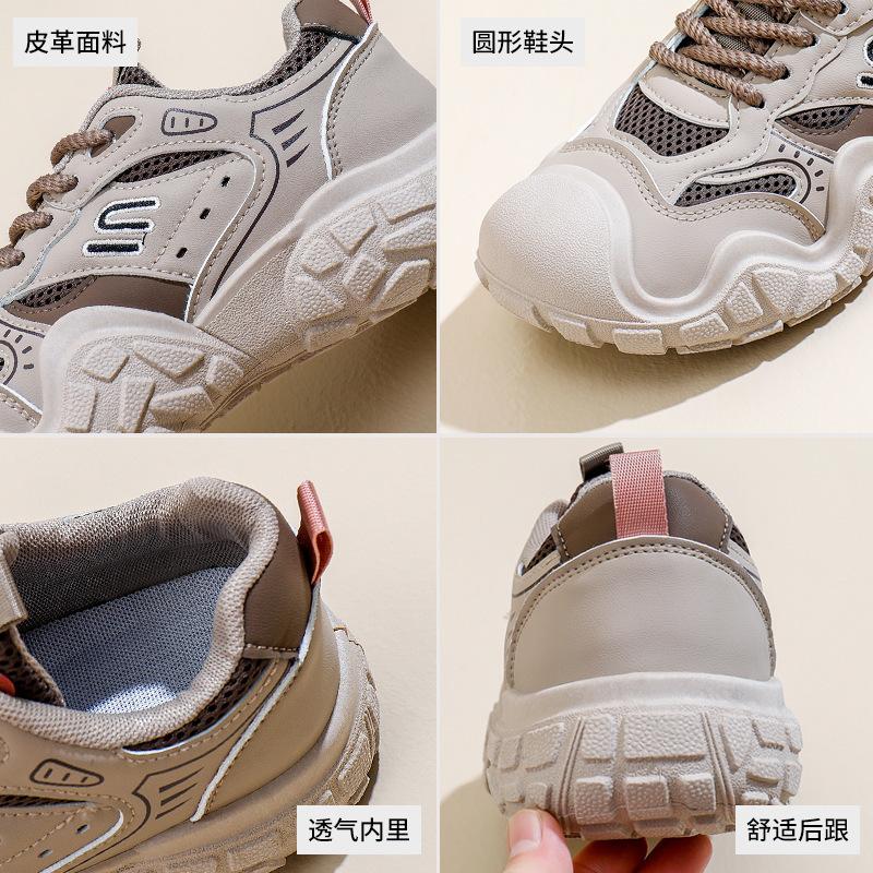 Ins Korean Version of the New Dad Shoes for Women 2025 Spring Student Running Sports Thick-soled Heightening Casual Shoes