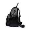 Fashionable and Minimalist Women's PU Leather Backpack with Top Handle, Perfect for Commuting, Travel, and Daily Use