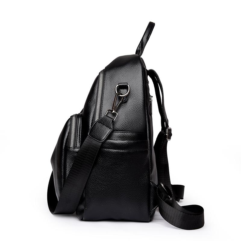 Fashionable and Minimalist Women's PU Leather Backpack with Top Handle, Perfect for Commuting, Travel, and Daily Use