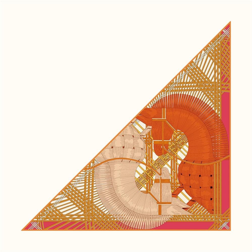 European Triangle Twill Scarf Shawl Hijabs Luxury Double Horse Heads Printing Bandana Foulard Neckerchief For Ladies