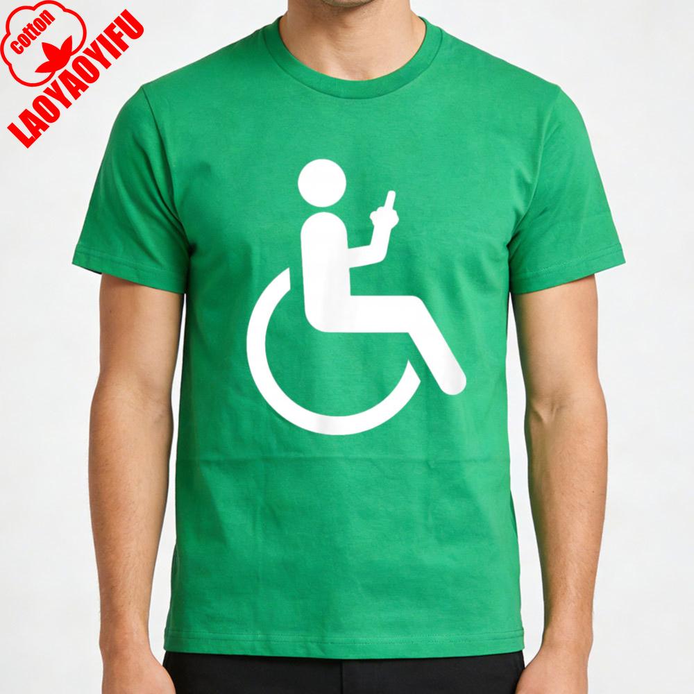 Wheelchair Access Symbol Men TShirt Cotton Casual Summer Graphic Design Gift for Disability Awareness Fashion Statement