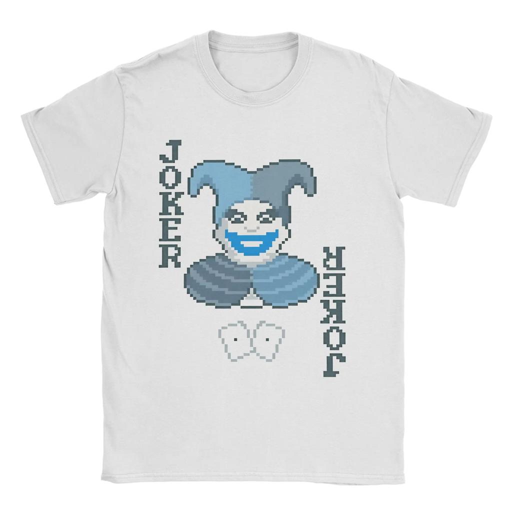 Balatros Game Card Joker T-Shirts for Men Funny Pure Cotton Tee Shirt Crew Neck Short Sleeve T Shirts Classic Clothes Tops Tees
