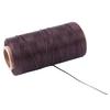 A74E-3Pcs 260M 150D 1MM Leather Sewing Waxed Wax Thread Hand Needle Cord Craft DIY New Color:Dark Brown