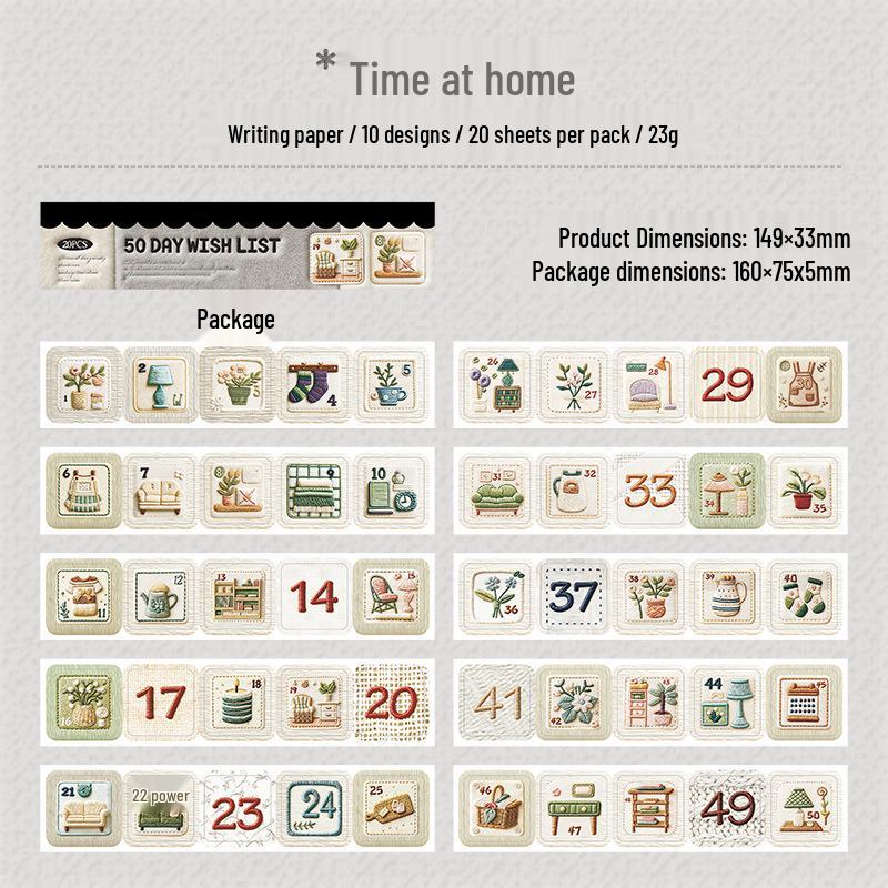 

Девочка с томатным соусом 50-дневный список желаний Стикер и вышивка Материал для журнала - 4 стиля