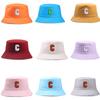 Letter C Bucket Hats Women Man Cotton Summer Travel Reversible Caps Fisherman