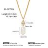 Baroque Pearl & Zircon Necklace with Gold-Plated Titanium Steel