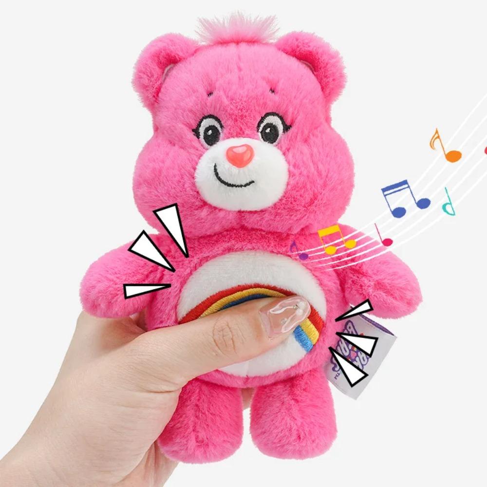 New Genuine Love Bear Doll Plush Pendant Colorful Book Bag Hanging Decoration Rainbow Festival Cuddly Stuffed Fluffy Huggable Kawaii Comfort Adorable