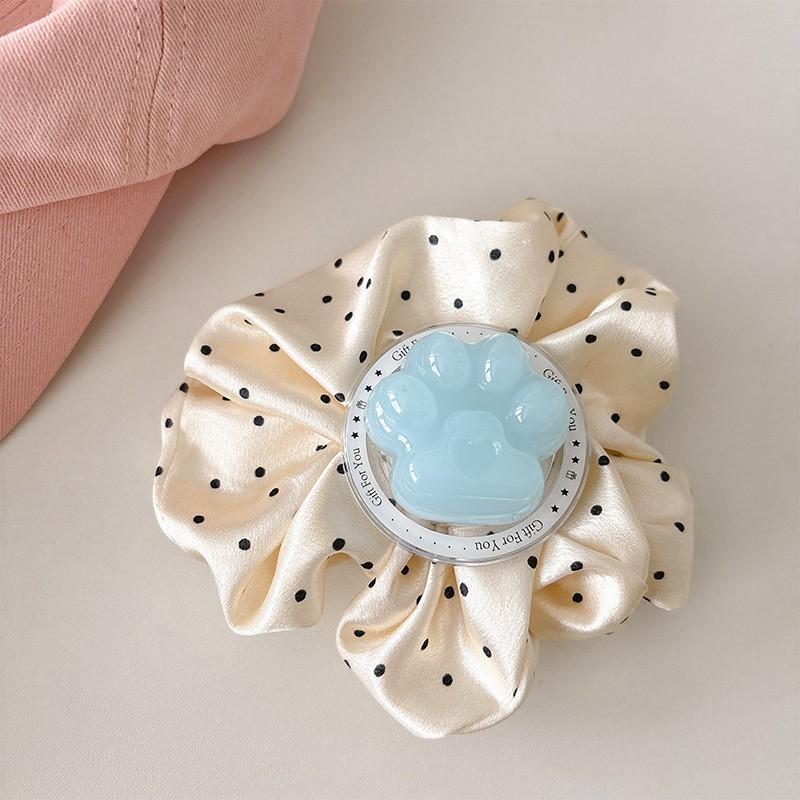 Solid Color 3D Cat Paw Phone Airbag Holder Retractable Magnetic Adhesive Back Sticker Desktop Stand Watching Dramas Creative Finger Ring Grip