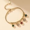 Charm Female Rainbow Zircon Stone Star Bracelet Gold Color Adjustable Wedding Jewelry For Women