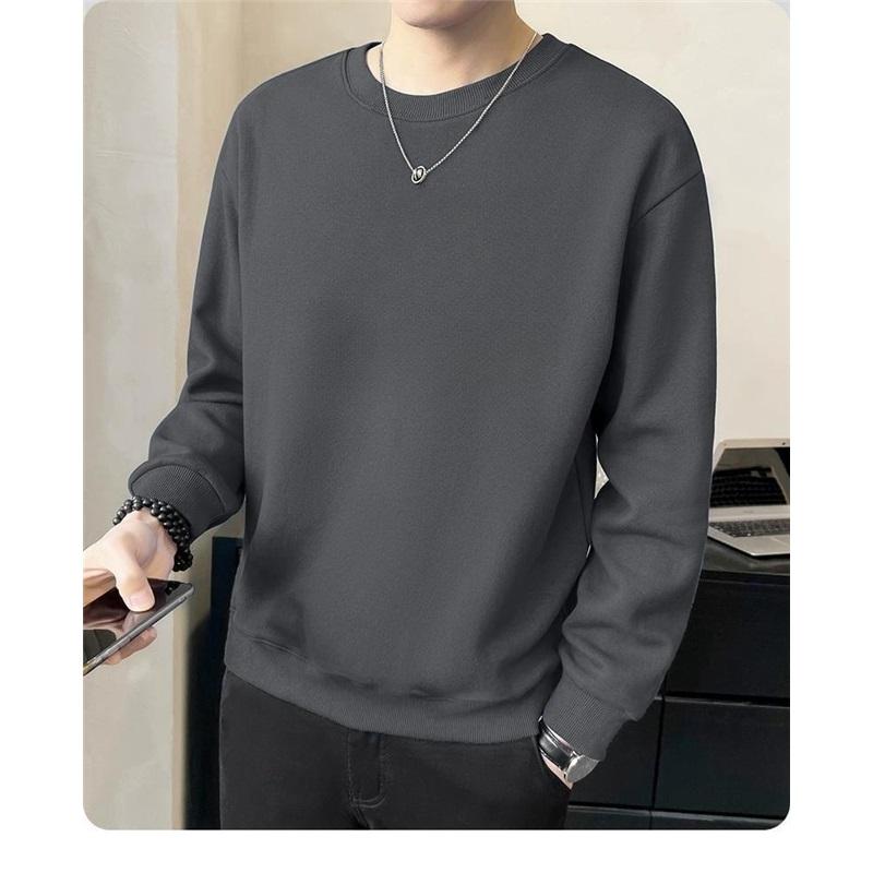  Men's Fleece Lined Crew Neck Sweatshirt Loose Fit Warm Casual Pullover