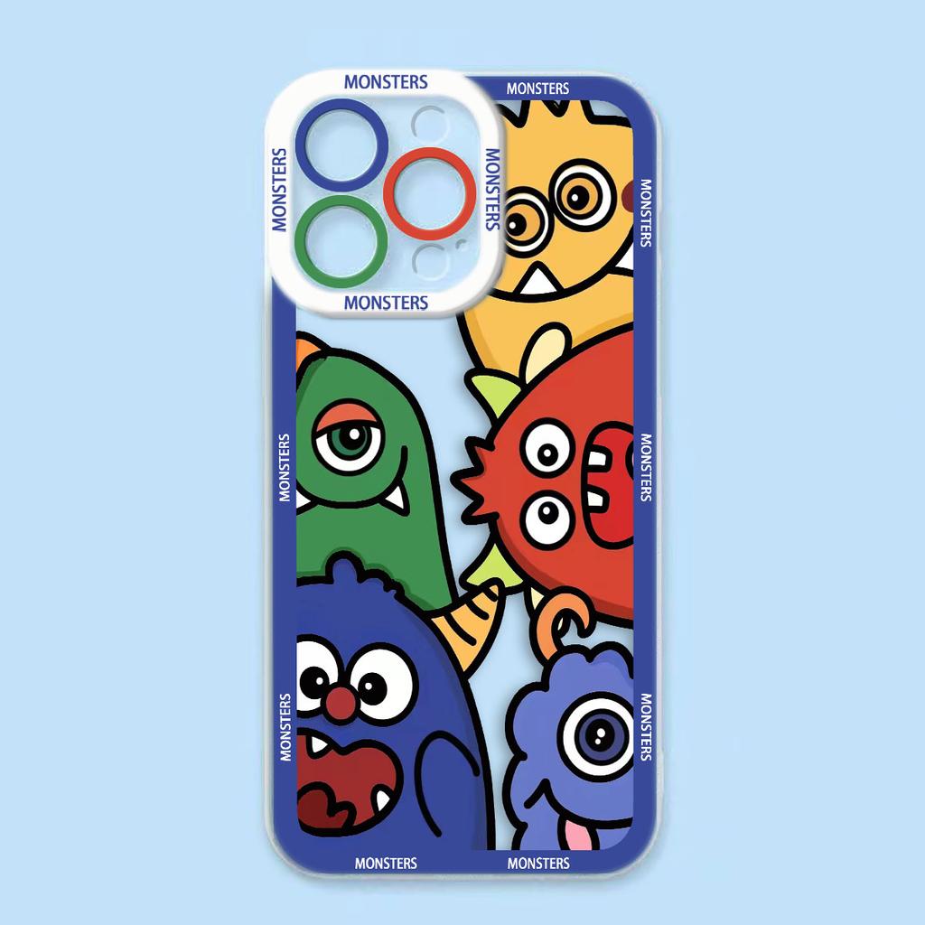 Cute Little Monster Clear Phone Case For Samsung A03S A03 A04 A05 A05S A06 A7 A11 A10S A12 A13 A14 A15 A16 NOTE 10 20 ULTRA Case