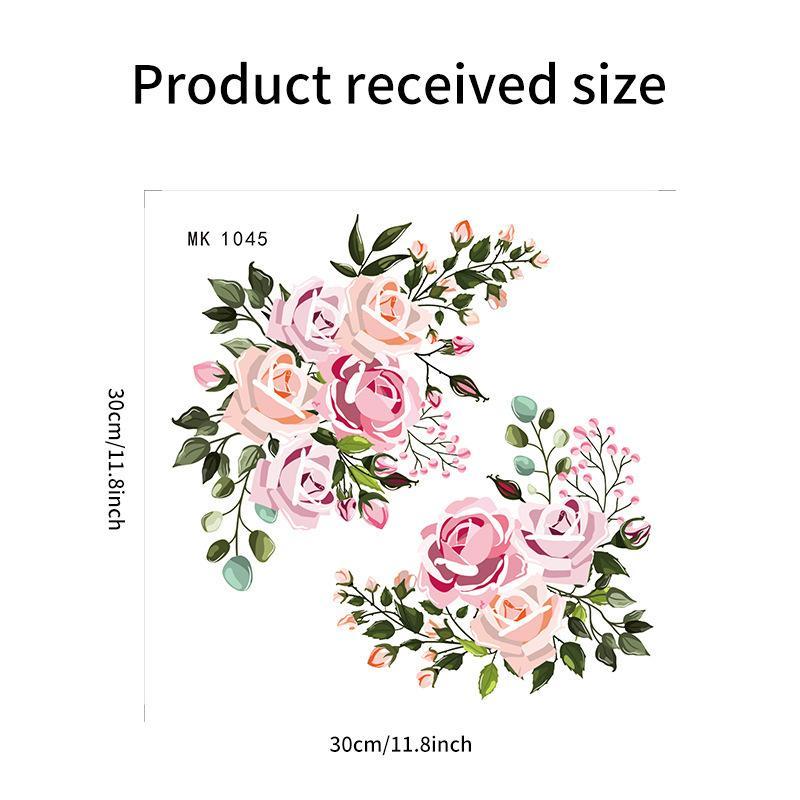 Toilet Sticker Waterproof Floral Butterfly Self Adhesive Removable No Trace for Home Bathroom Renovate
