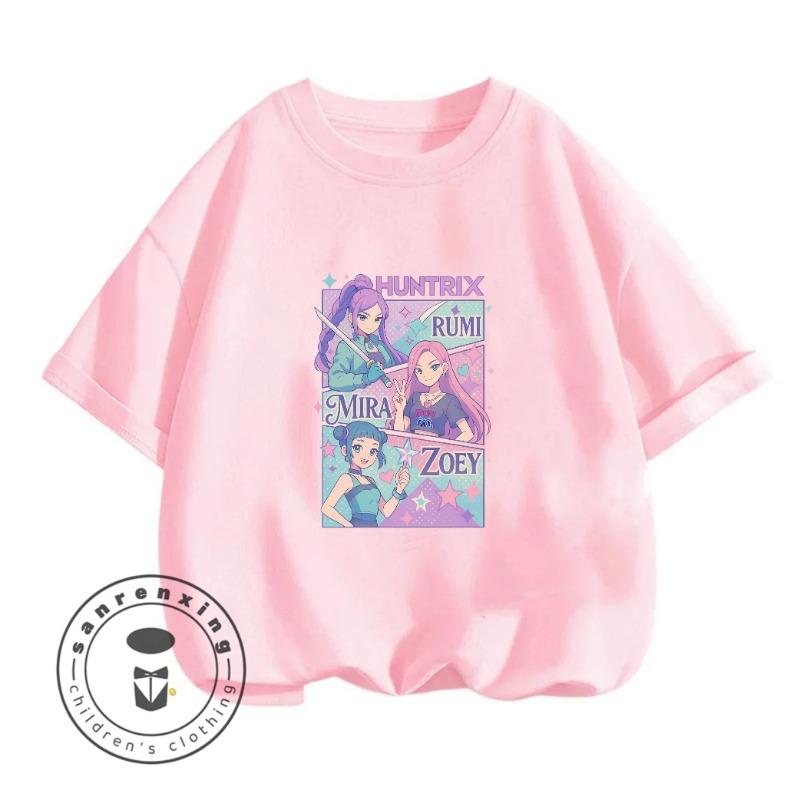 Demon Slayer Kanroji Mitsuri Cotton T-shirt for 2026 Summer Kids/Men's/Women's Fashion Casual Cosplay Short Sleeved T-shirt Y2k