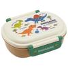 Children's Lunch Box, 360ml Capacity, Fluffy Lid, Made In Japan, Single Tier, Dishwasher and Microwave Safe, Dinosaur Picture Book, Dinosaur De
