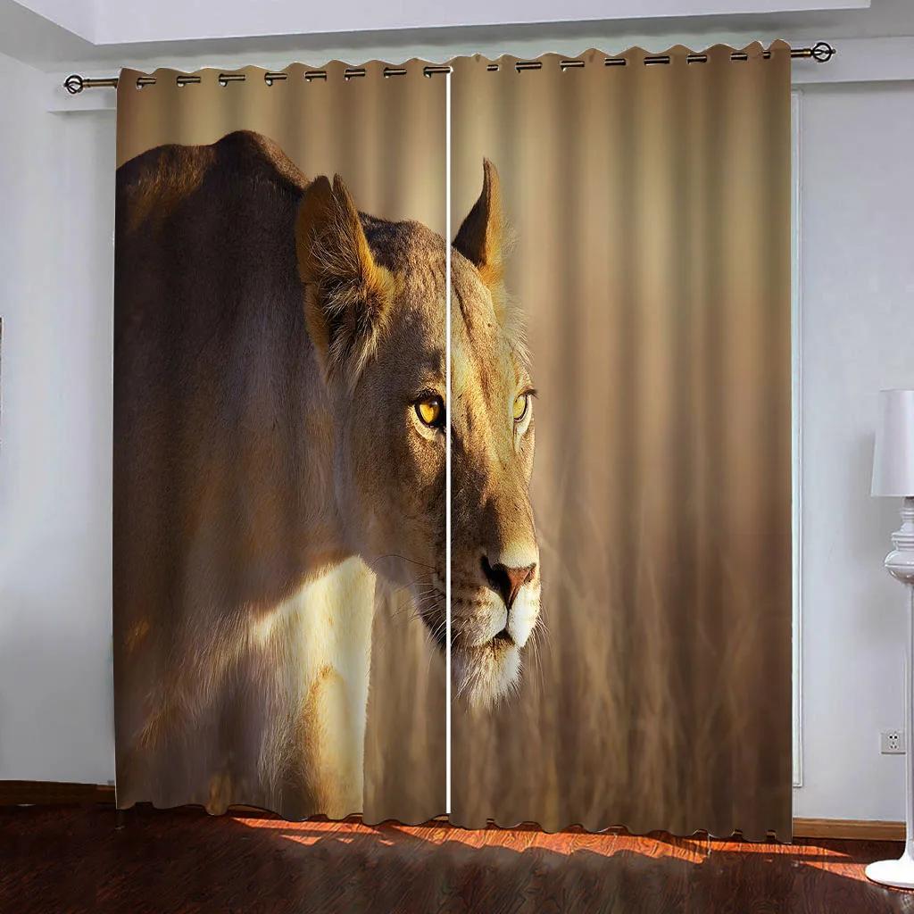 Animal Horse Dinosaur TigerOn Sale Blackout Window Curtain for Bedroom Living Room Bathroom Kicthen Door High Shading Hot