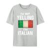 Im Not Yelling Im Italian Funny Italy Flag Graphic T Shirts Men Camisetas De Hombre New Years Eve