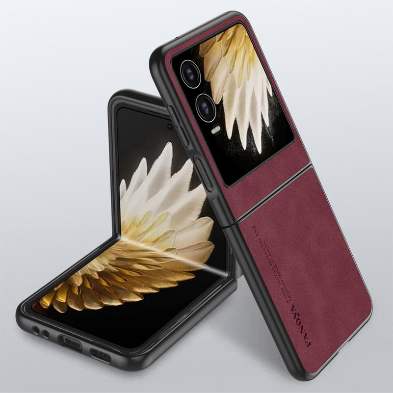 Plain leather comfortable suede case For Tecno Phantom V Flip2 tecno V flip 2 Hard Slim Protection Cover Tecno Phantom V Flip2