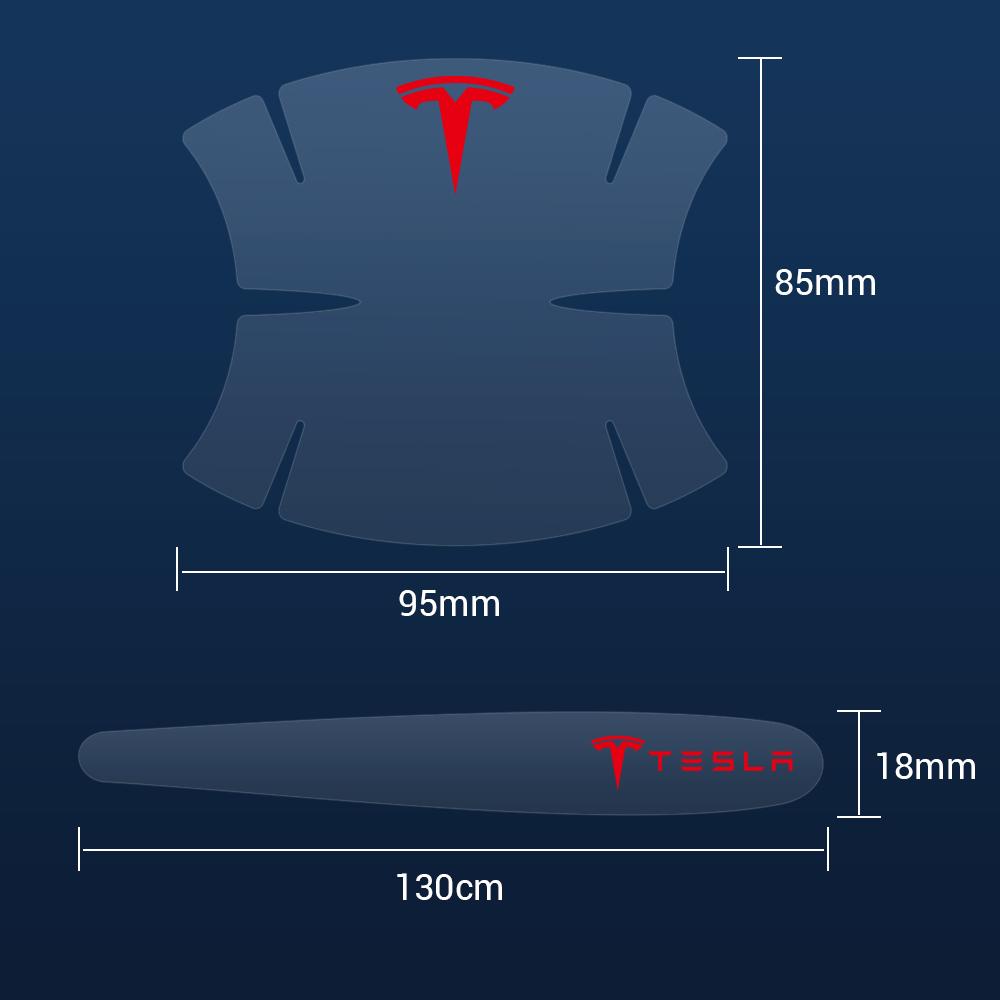 4/8Pcs Car Door Handle Bowl Scratch Protective Sticker Transparent Stickers Auto Accessories For Tesla Model 3 Model S Model X Y