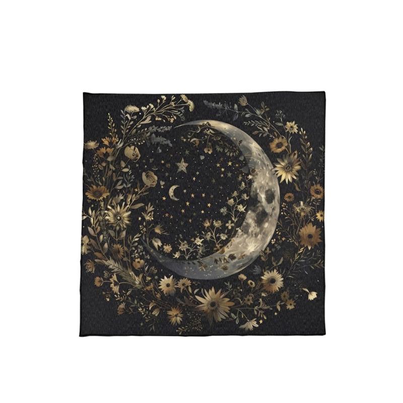 

Velvets Tarots Reading Cloth Occult Symbols Artistic Velvets Divination Mats Spiritual Practice Accessory 50x50cm