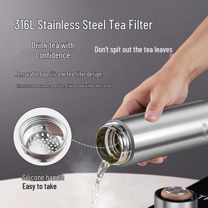 SUPOR 380ml Lightweight Stainless Steel Thermos Cup