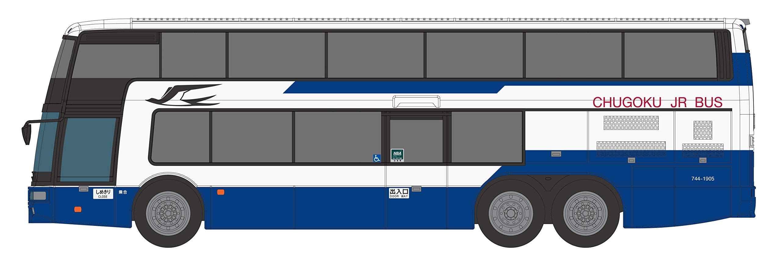 Popondetta Bus Series Aero King Chugoku JR Bus Standard Paint 8307 Diorama Product 1/150 Co., Ltd. (744-1905)
