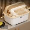Oversized Large Covered Utensil Storage Box, Multifunctional Dish Rack, Kitchen Counter Organizer