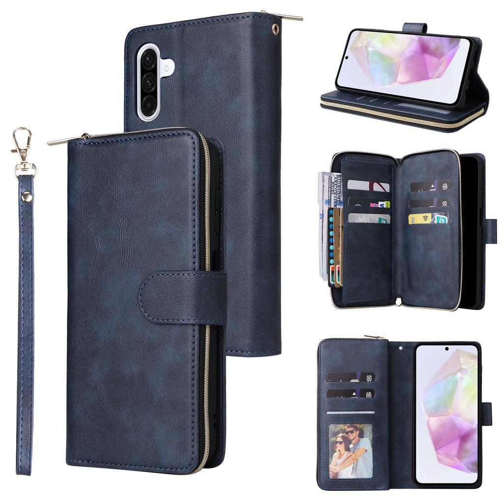 Zipper Wallet Case for Samsung Galaxy A04e A05 A06 A07 A14 A15 A16 A17 A25 A26 A34 A35 A36 A37 A54 A55 A56 A57 4G 5G Phone Cover