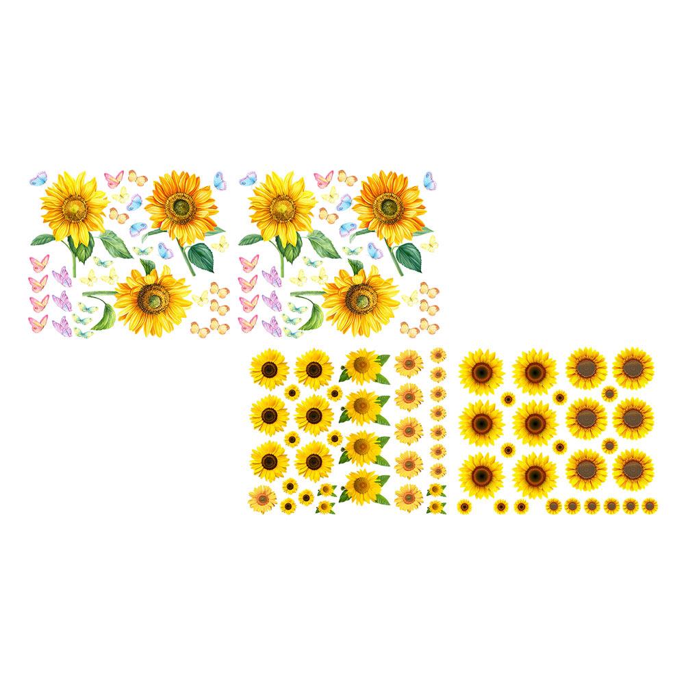 Sunflower Stickers Pattern Buy Helimany4 Sheets Sunflower Pattern Stickers Nursery Kindergarten ...