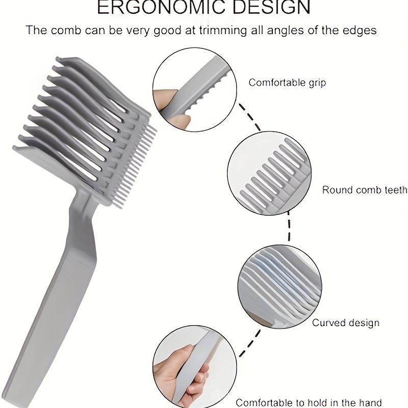 Men's Electric Hair Clippers Haircut Flat Head Comb Slope Positioning Haircut Comb Hand Push