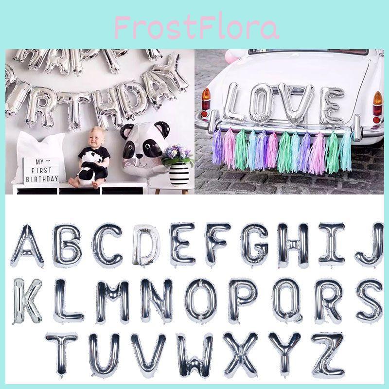 Balloons Large Letter 40 Inch Silver Helium Air Foil Birthday Party Wedding
