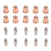 20PCS Electrode Tip Nozzle 0.03in High Hardness Brass Plasma Electrode Nozzles Cups Kit for