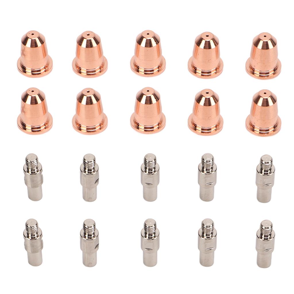 20PCS Electrode Tip Nozzle 0.03in High Hardness Brass Plasma Electrode Nozzles Cups Kit for