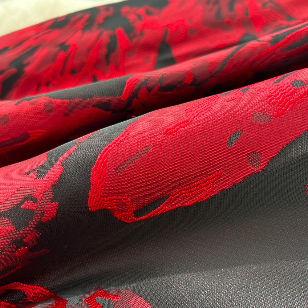 Robe de Luxe en Velours Style Français Col V Manches Longues Ceintures Épissure Jacquard Automne Femmes Imprimé Floral Fête Robe Maxi