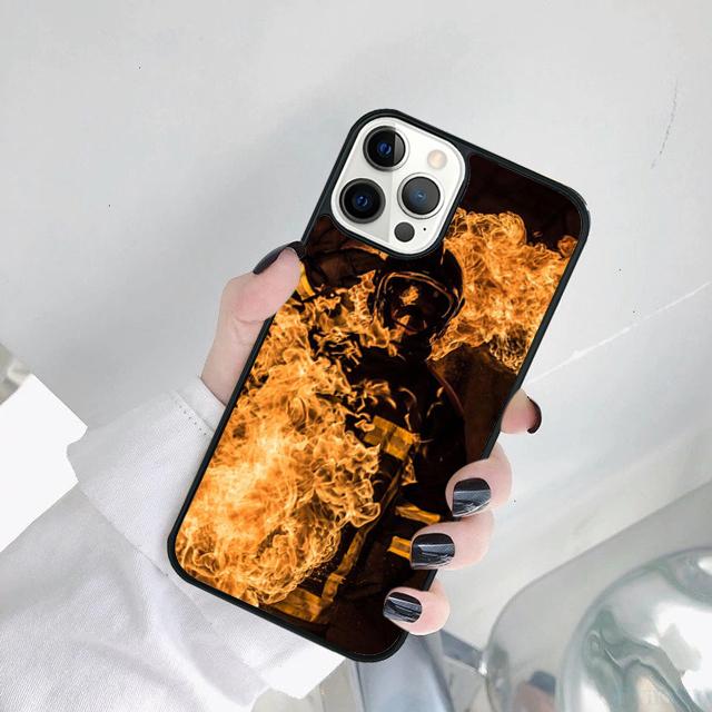 Feuerwehrmann Feuerwehr Mann Helden Handyhülle Cover Für iPhone 17 Air 15 Pro MAX 16 Plus 14 12 11 13 coque