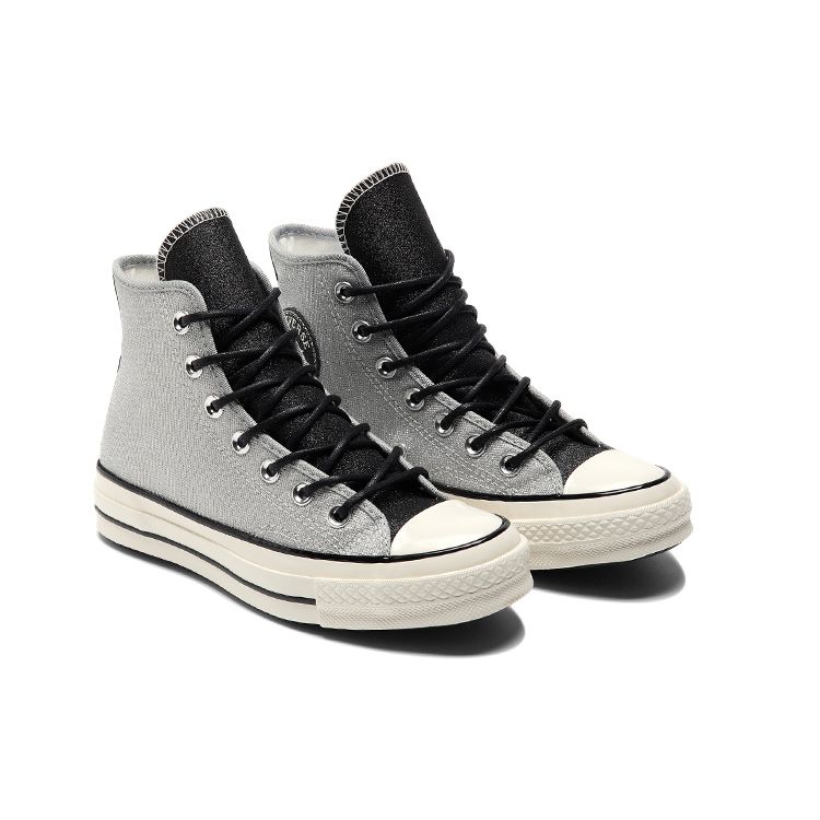 Converse Chuck 70 High Unisex Silver Black Egret 572038C