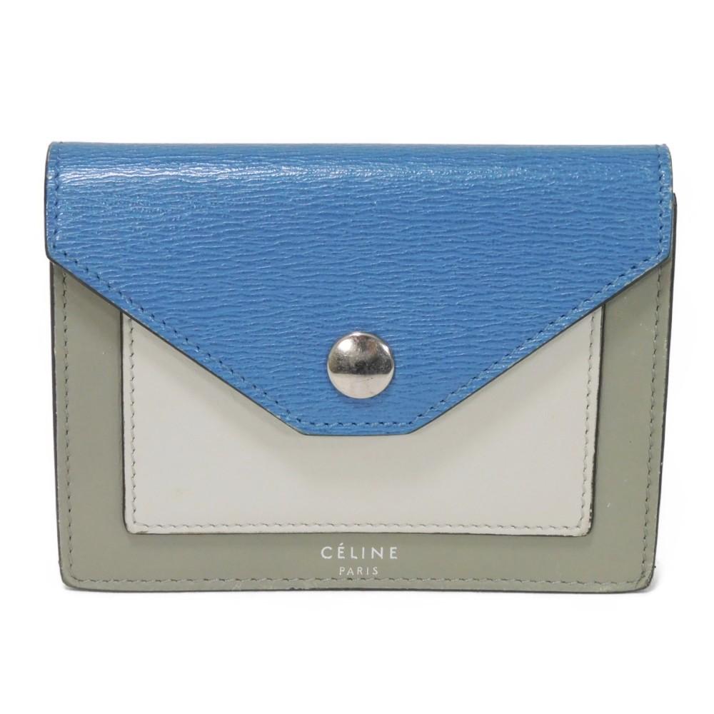 

Подержанный 10431 Тройной держатель для карт 103443ARW.05WB 7946 Трехцветный кошелек для монет со старым логотипом, выбеленный голубой, унисекс из Японии