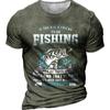 La più recente camicia da pesca all'aperto estiva T-shirt da pesca stampata in 3D per uomo Manica corta Casual Pesce Top T-shirt