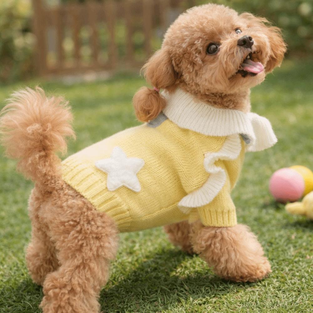 Soft Puppy Pullover Warm Dog Lapel Dress Pet Supplies Two Legs Dog Clothes  Spring Autumn