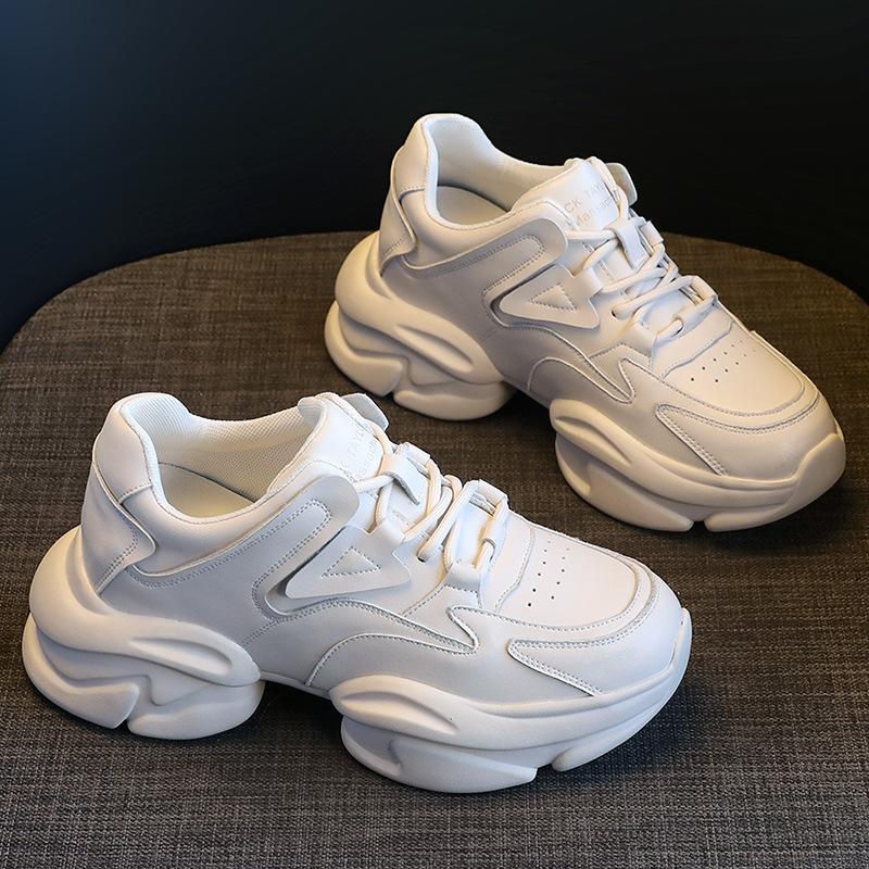 thick-soled women's tide spring new muffin shoes women's height-increasing sports little white shoes women