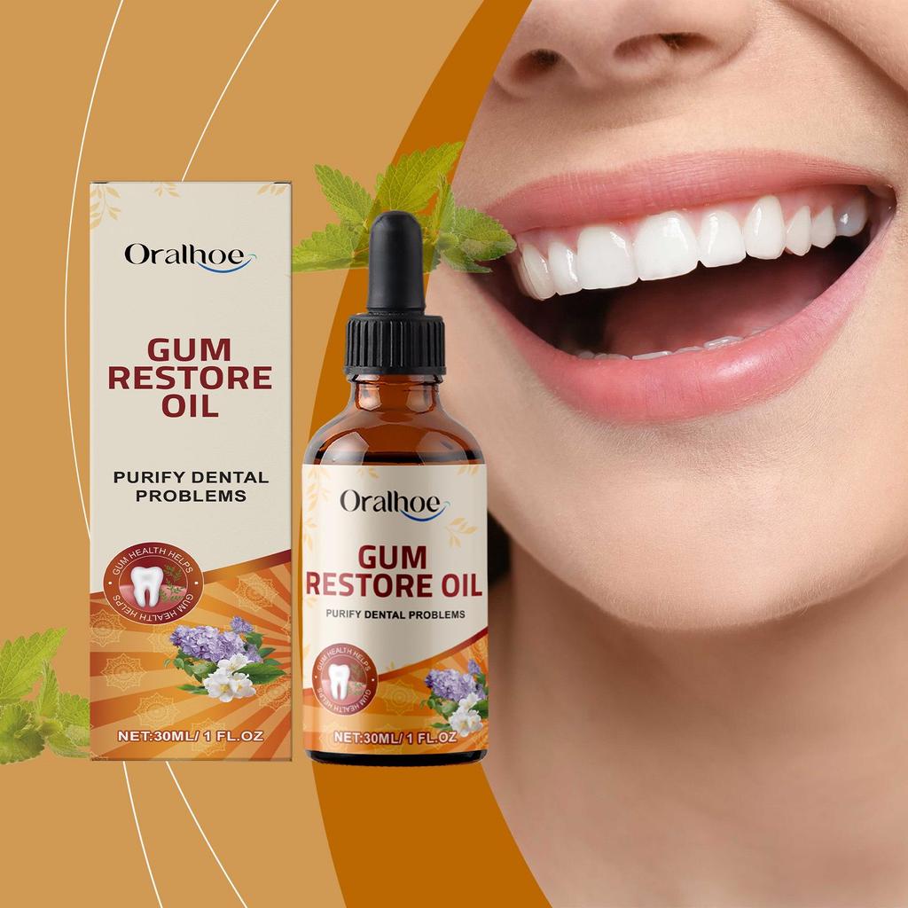 ORALHOE Herbal Gum Repair Liquid - Gentle Cleanser for Tartar, Stain Removal, and Gum Comfort