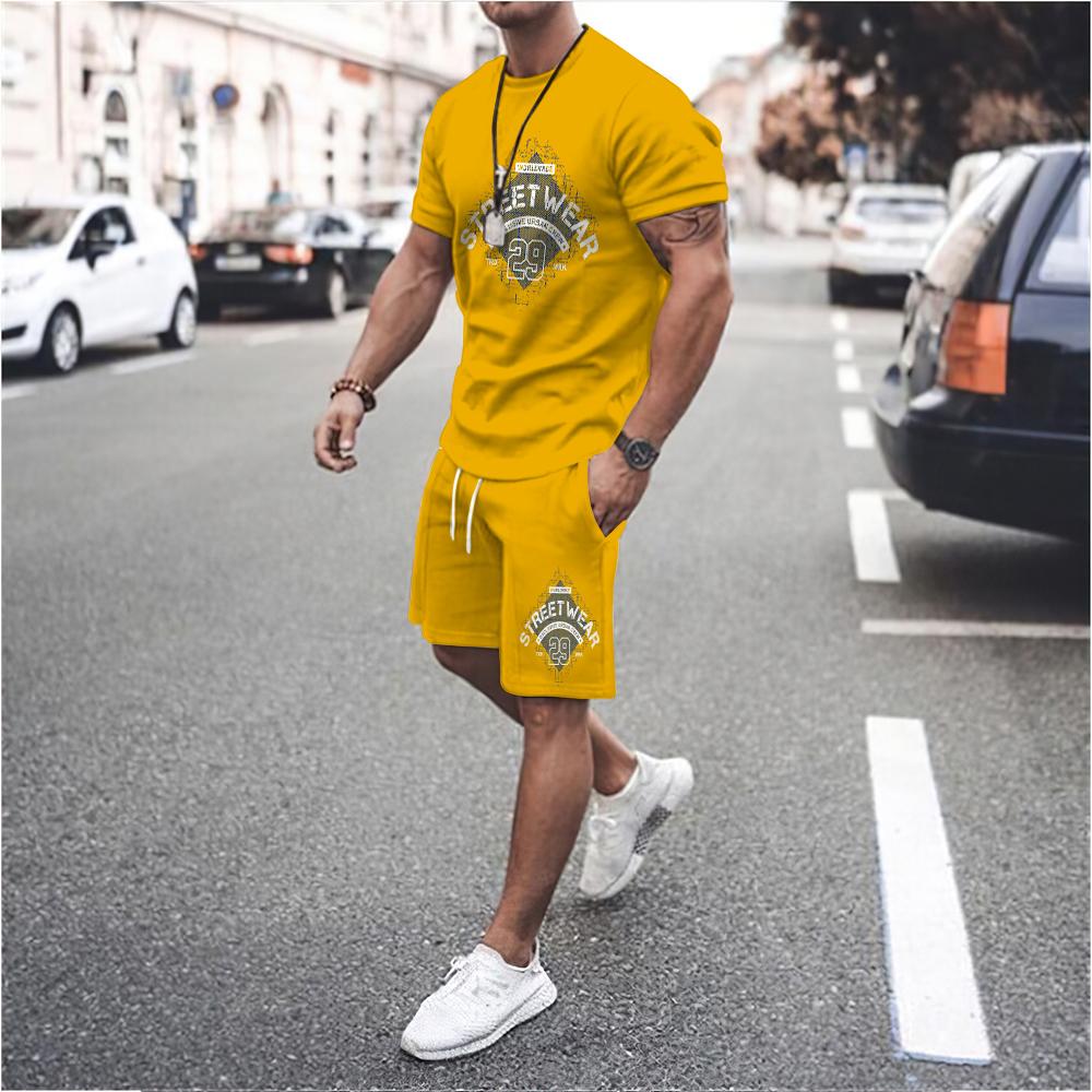 Summer Trend 2-Piece Short Sleeve Suit Oversized Casual Fashion Breathable Sports Clothing Street Personalized Two-Piece Set