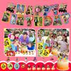 Themed Birthday Party Decoration Birthday Flag Cake With Hanging Arrangement