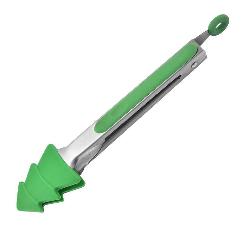 UOUTO Christmas Snowman Silicone & Stainless Steel Food Tongs - 2 Pack